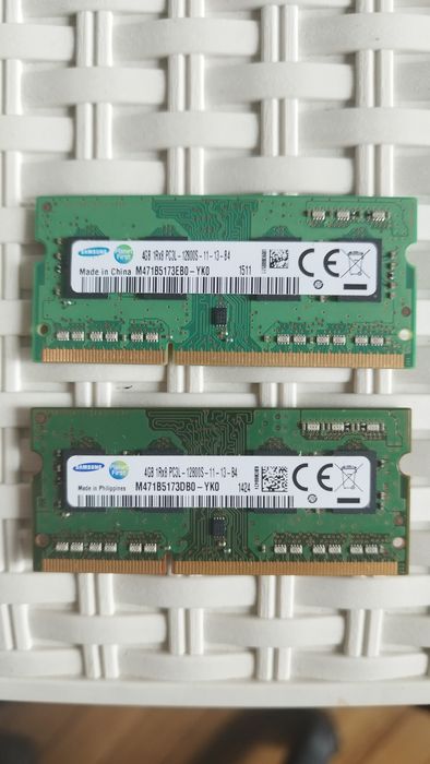 Kości RAM Samsung 2x4 GB DDR3L
