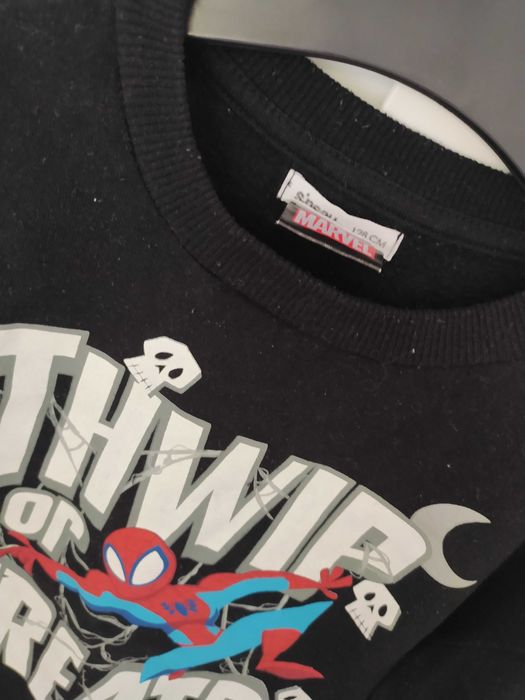 Bluza czarna chłopięca 122 128 spiderman