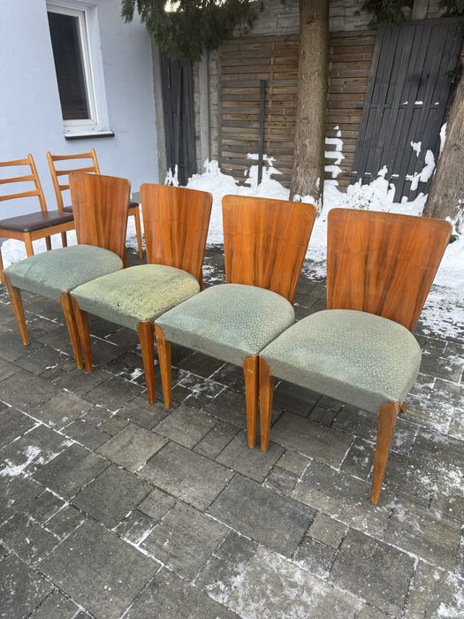 Krzesla H214 Halabala. Czechoslowacja. Prl