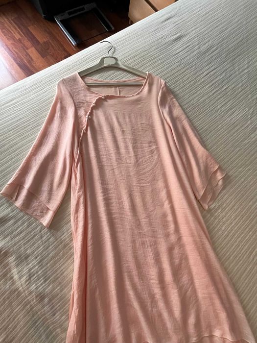 Vestido rosa claro, tamanho 36, muito leve e vaporoso
