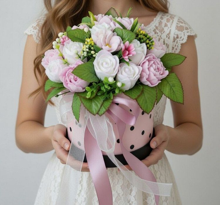 квіти з мила букет на 8 березня, подарунок для жінок доставка по місту