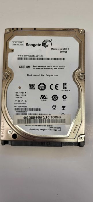 Dysk HDD Seagate 2,5" 500GB Momentus 5400.6 [058]