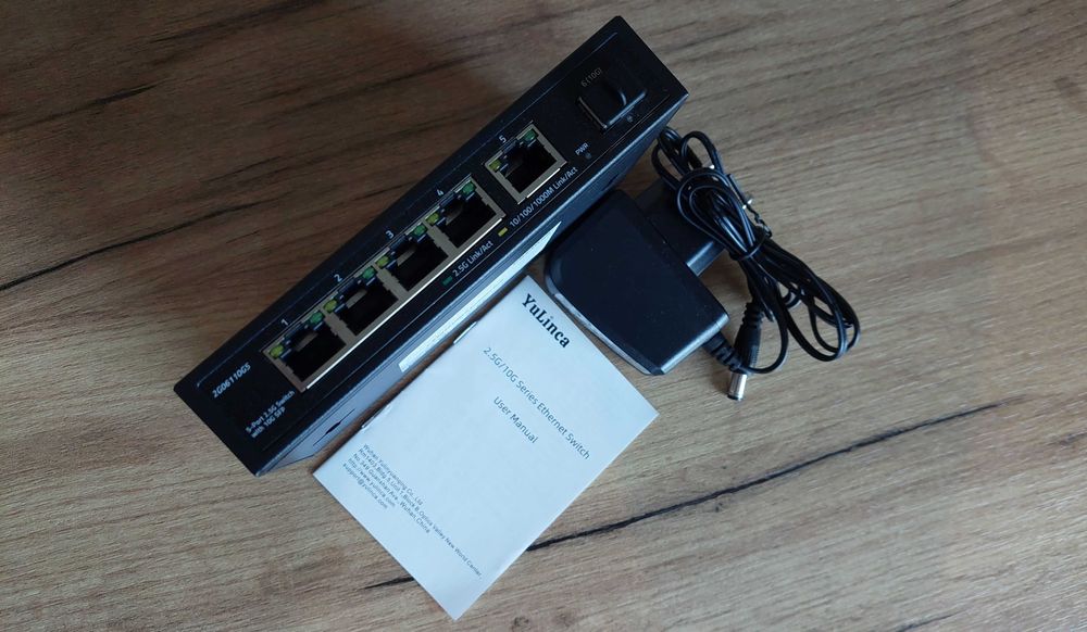 Switch Ethernet YuLinca 2,5G 10G SFP x2,5 GBASE-T 10/100/1000Mb/s Nowy