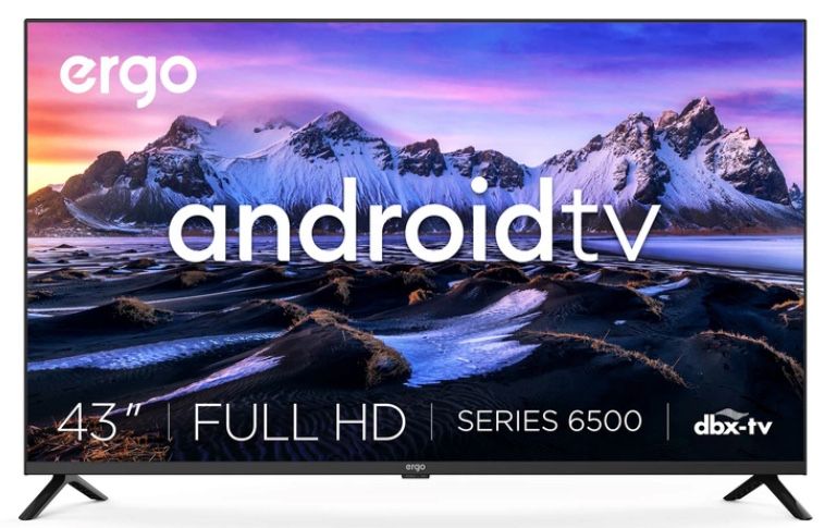 Терміново!Продам новий Smart TV 43" ERGO 43GFS6500 + кронштейн (є чек)