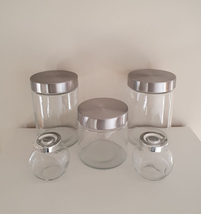 Zestaw pojemników szklanych 5 sztuk