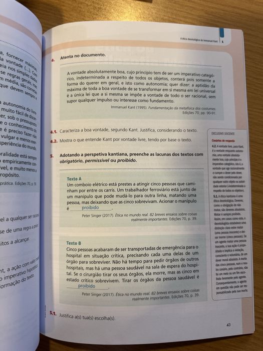 Caderno de atividades filosofia Ponto de fuga 10