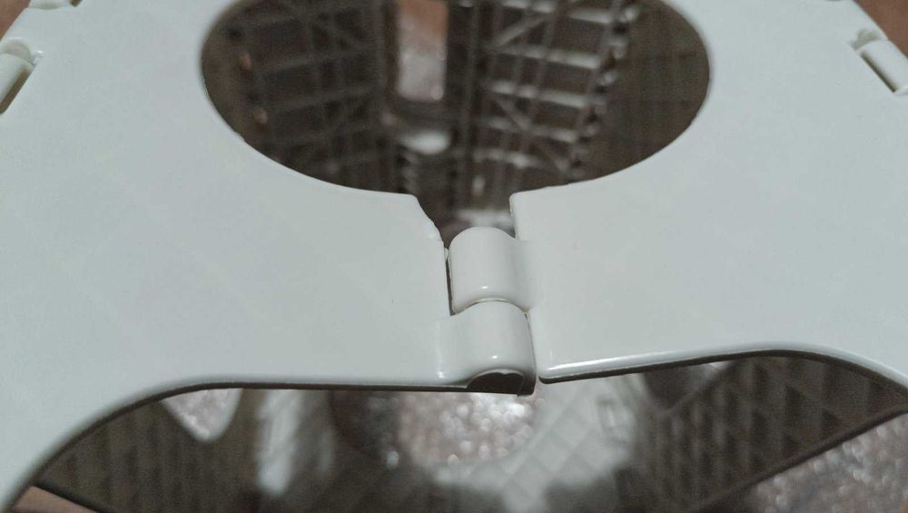 Drabinka, Składane Krzesło Niskie 28 cm, Antypoślizgowe, Białe