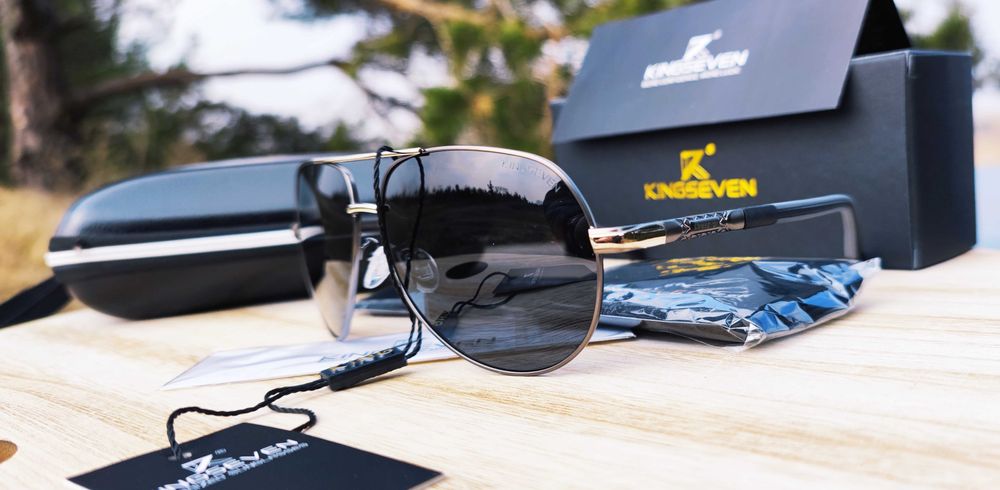 Okulary przeciwsłoneczne NOWE Pilotki Black UV400.