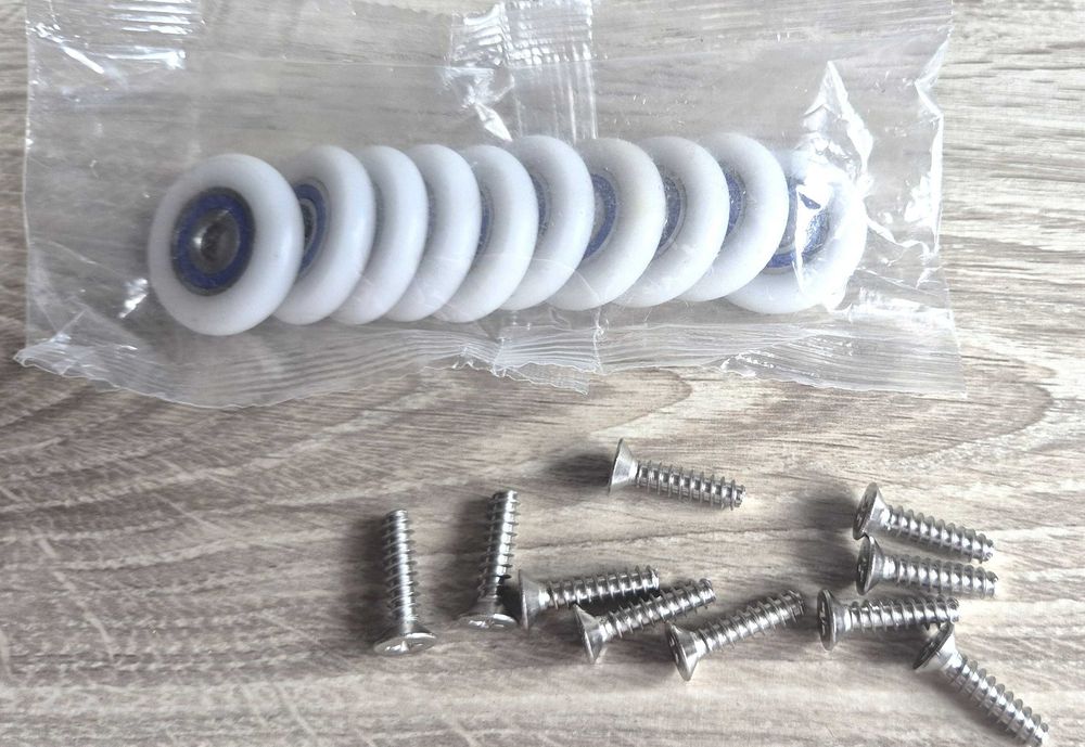 Rolki do Kabin Prysznicowych 28 mm, 10 Sztuk