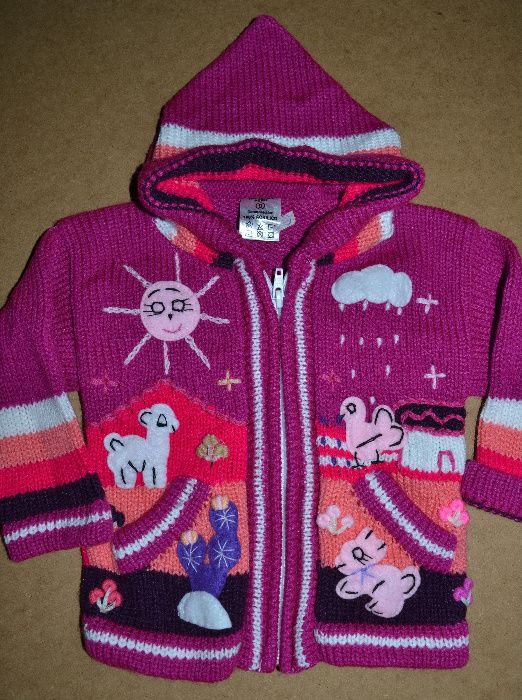 640^ Świąteczny sweter zwierzątka 0,5/1L_80 cm