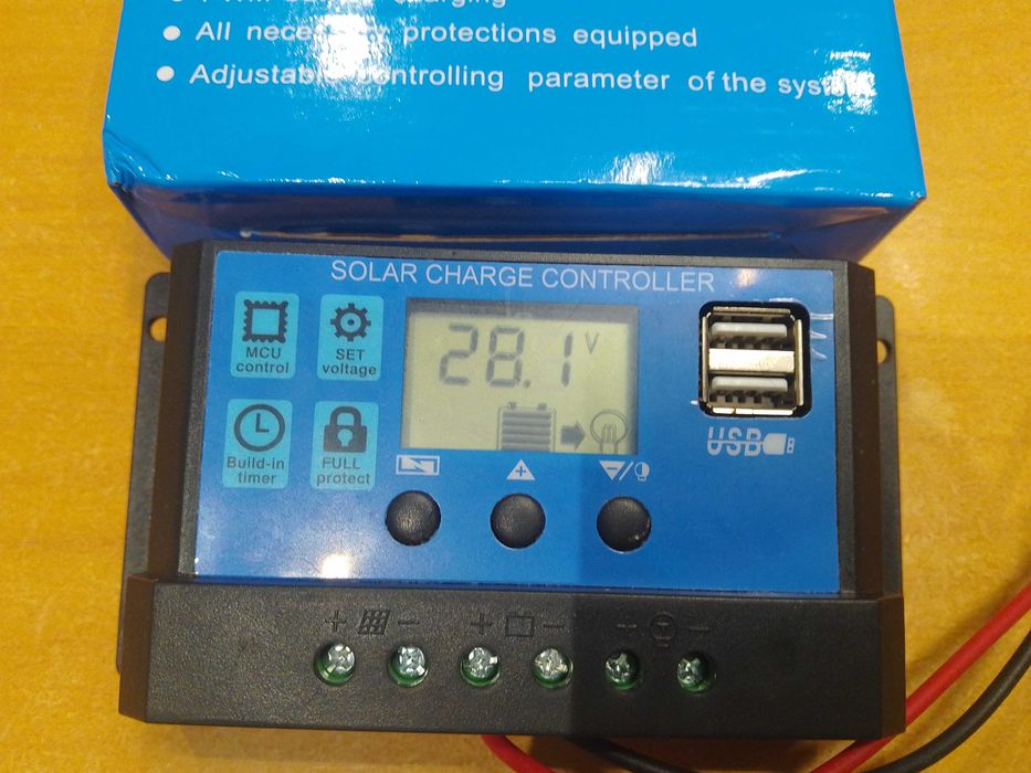 Carregador Solar Bateria 12/24/36/48V 30A