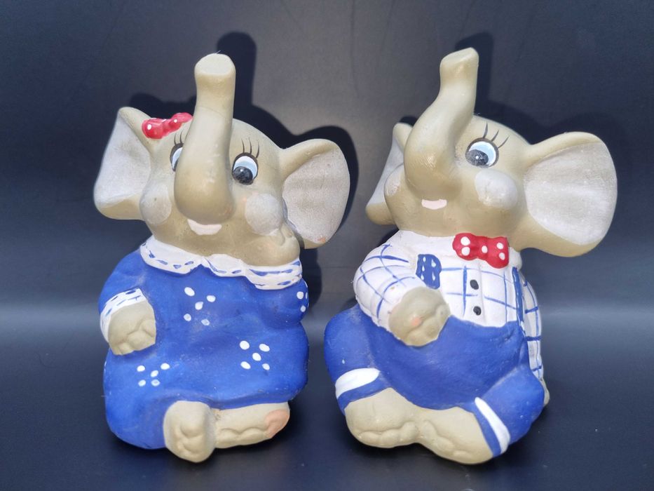 Figurki słonie dekoracyjne komplet 2 szt