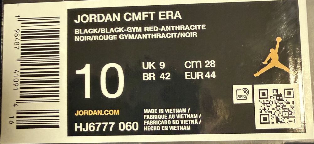 Nike JORDAN CMFT ERA - Sneaker low - black/gym red/anthracite/wolf grey