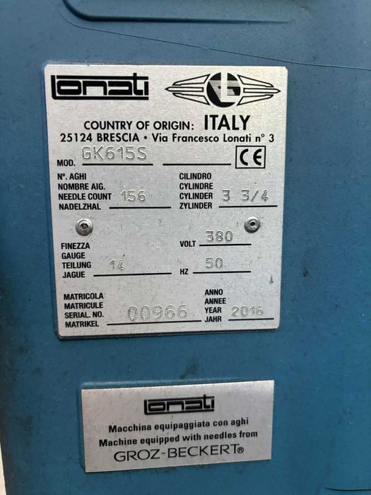 комп'ютеризована одноциліндрова шкарпеткова машина Lonati GK615S