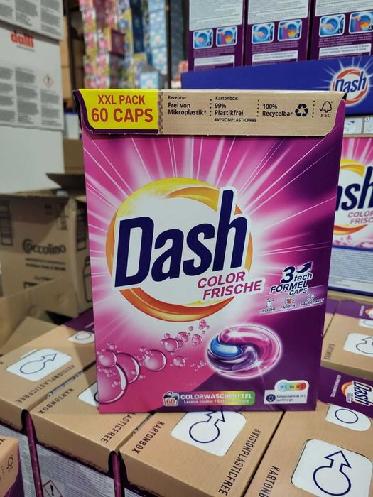 Даш 60*26,5г концентрант гелевий для прання Капсула Color Frische