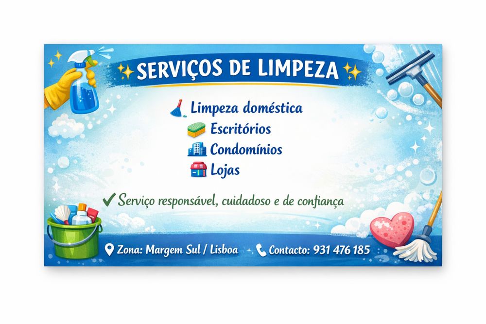 Faço limpezas domesticas.