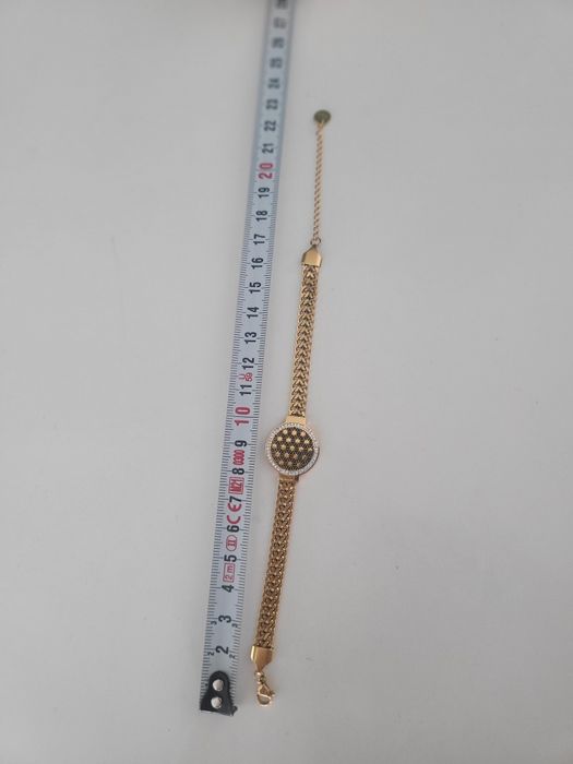 Bransoletka stał łańcuszek krysztalki piękna  lekka