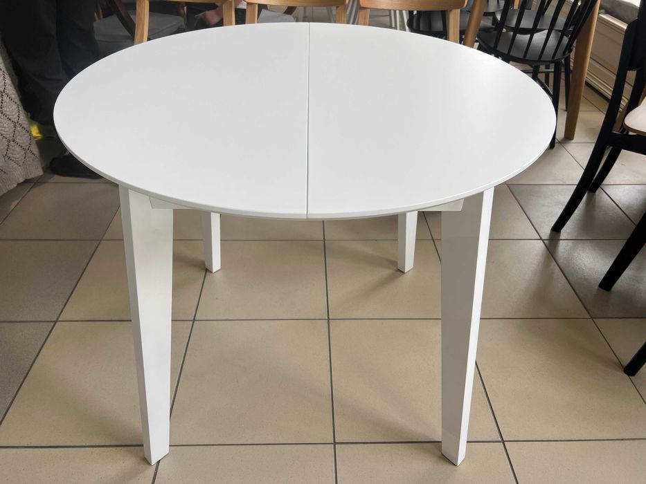 Стіл Марс Д90+30 кухонний круглий розкладний на кухню бук для кухні