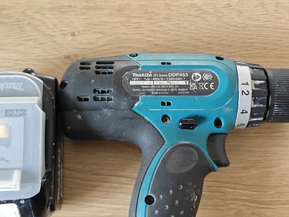 Wiertarko wkrętarka Makita DDF453 bdb stan Aku 18v