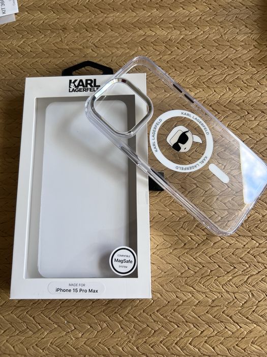 Etui oryginal Karl Lagerfeld do iPhone 15 Pro Max MagSafe Transapert