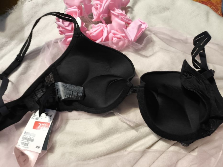 Stanik biustonosz push up h&M 80 c nowy