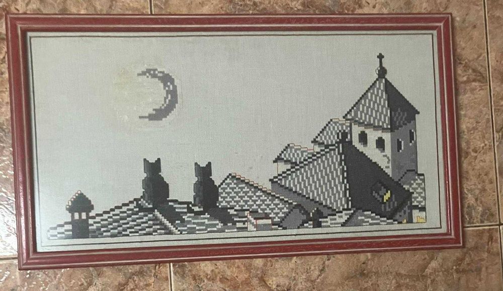 Quadro decorativo ponto de cruz