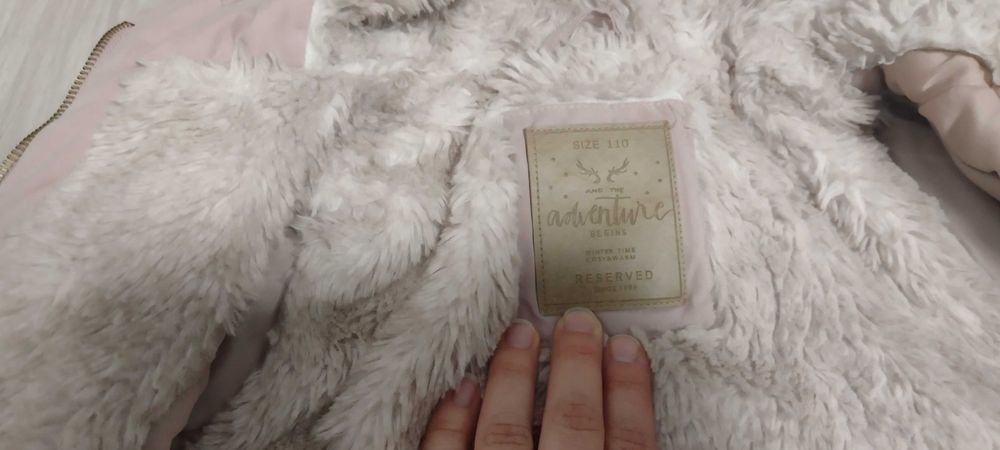 110 Reserved zimowa kurtka parka z kapturem dziewczęca