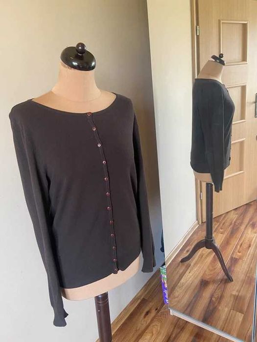 Sweter kardigan braz solar na guziki lekki basic l xl 40