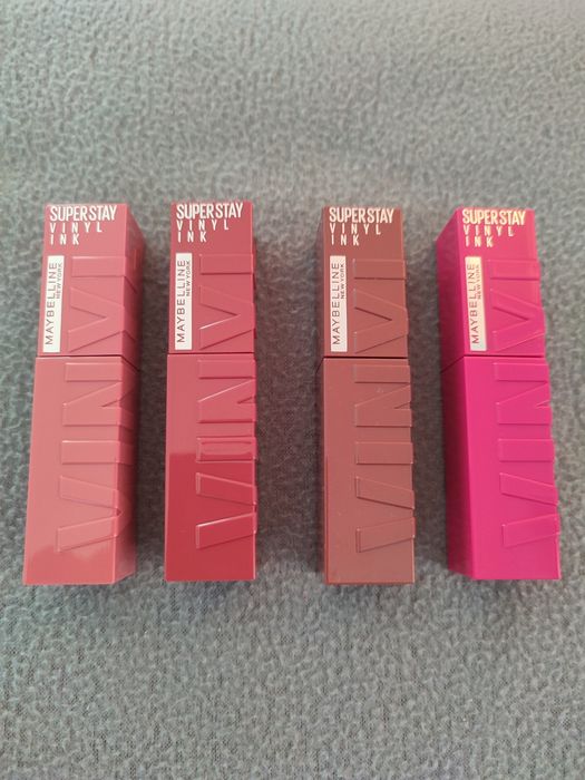 Nowe Pomadki w płynie Maybelline Super Stay Vinyl Ink 4szt.