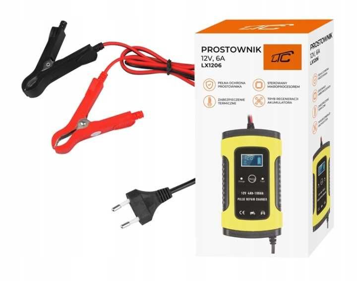 Ładowarka automatyczna, prostownik mikroprocesorowy  LTC 12V 6A LX1206