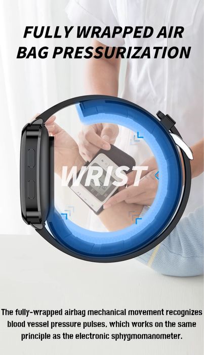 Тонометр-Годинник 3-в-1 для Батьків: Точний Тиск, Пульс, Кисень!