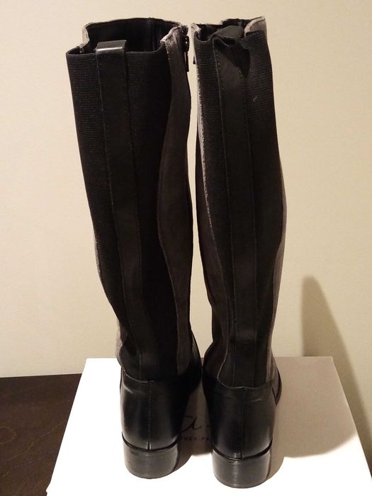 Botas altas SHEEGO XL cinza e preto 38