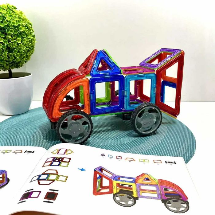 Конструктор магнитный магнітний Limo Toy Транспорт 27 деталей (LT3004)