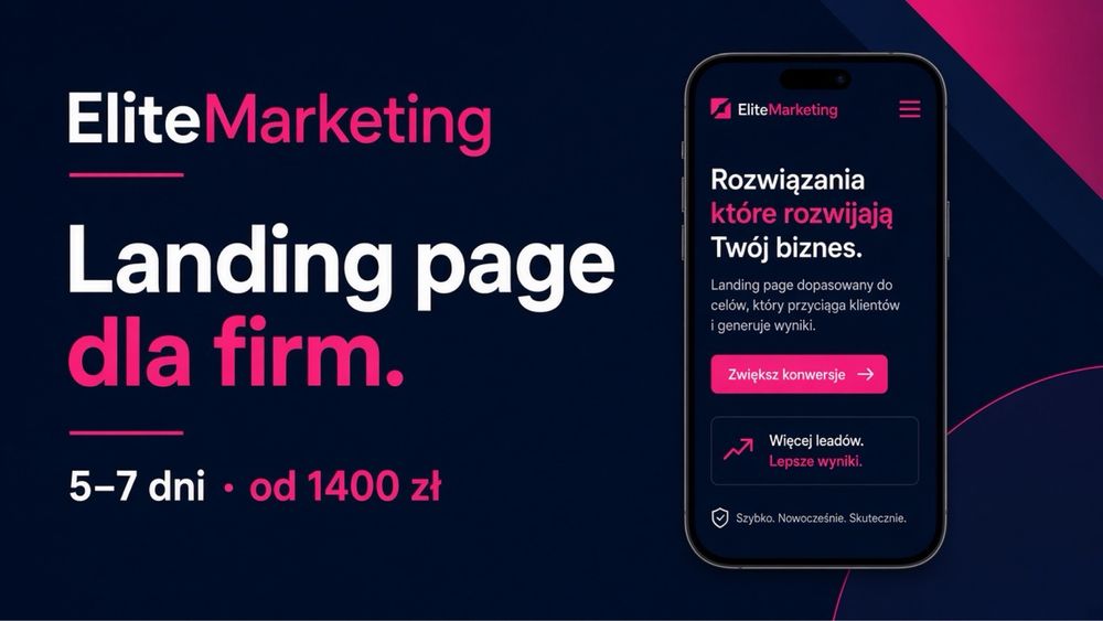 Landing page pod Google FB Ads od 1600 zł