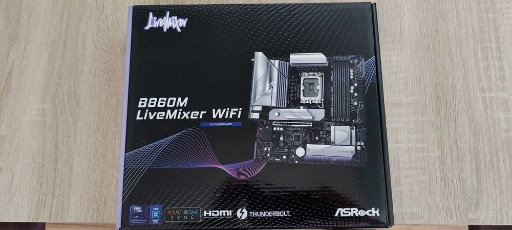 Bundle ASRock B860M LiveMixer WiFi Intel Socket LGA1851 Micro-ATX + Intel Core Ultra 7 265K, 8P+12E/20T, 3.90-5.50GHz
