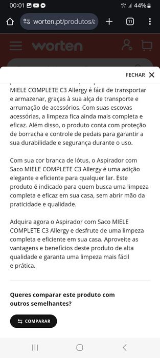 Aspirador semi-novo (entrega incluida)