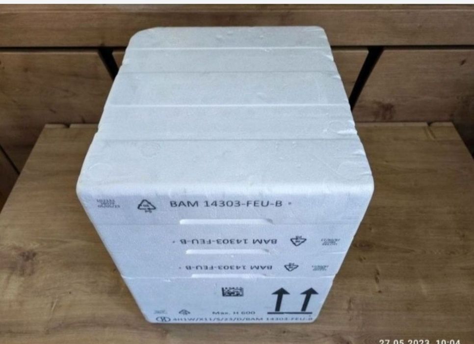 Styrobox pojemnik izotermiczny 33x30x37,5cm + 4 wkłady