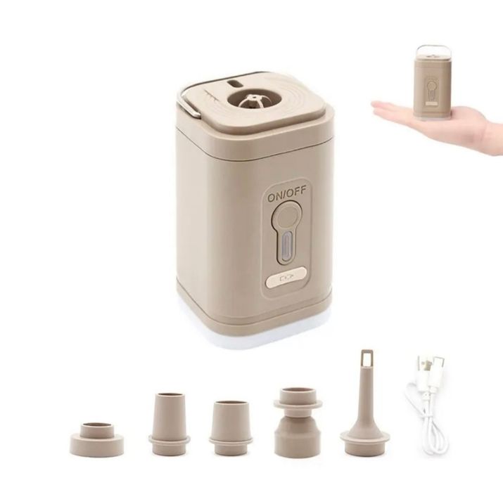 В НАЯВНОСТІ Насос-вакум-ліхтар на АКБ Pacoone для матрасів, човнів. .