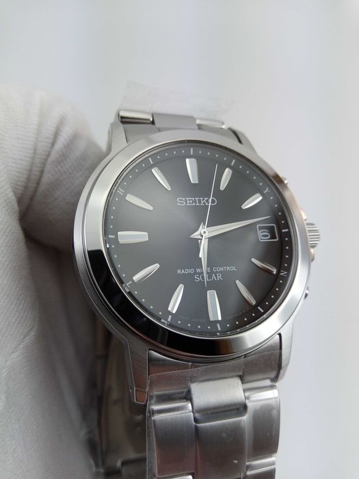 Мужские часы Seiko Solar SBTM169 солнечный заряд, радиоконтроль сапфир