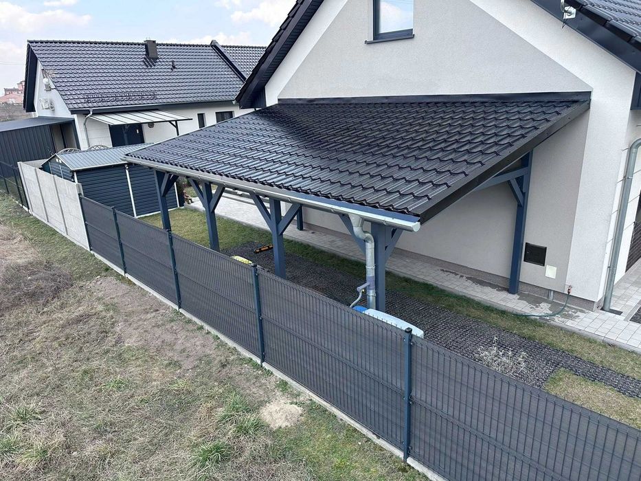 Wiata samochodowa carport 450 cm x 750 cm.