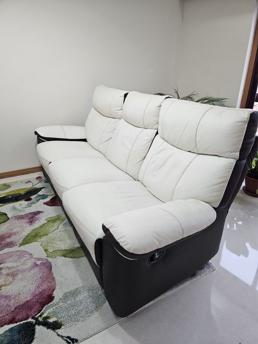 Sofá pele relax manual