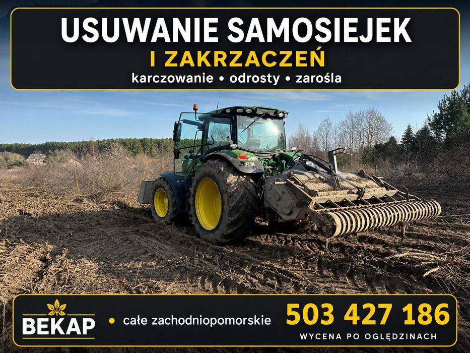 Usuwanie samosiejek i zakrzaczeń Karczowanie