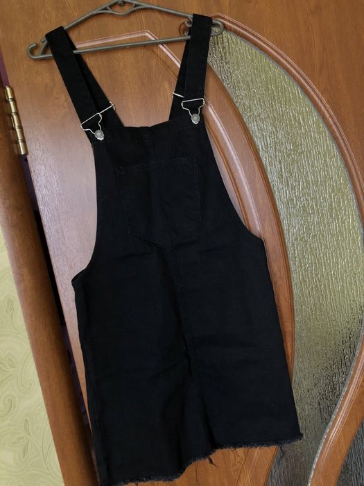 Джинсова спідниця-комбінезон