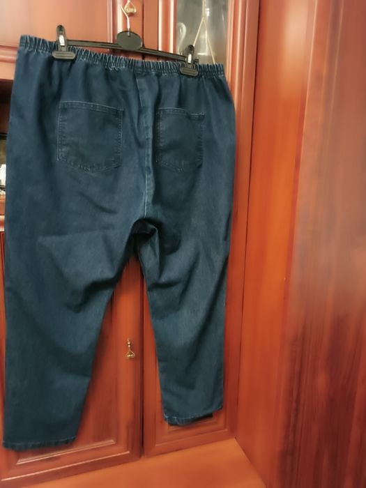 Джинси капрі бріджі шорти дуже великі темно сині р.62-64-66