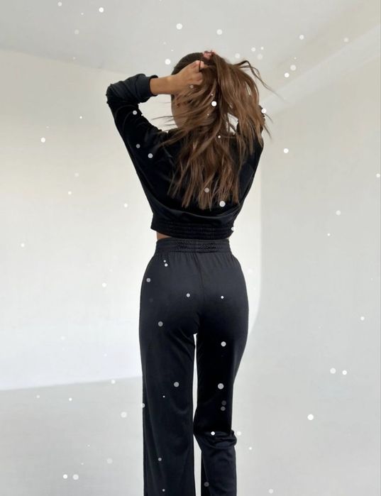 Костюм велюровий чорний Xs Bezbrendu