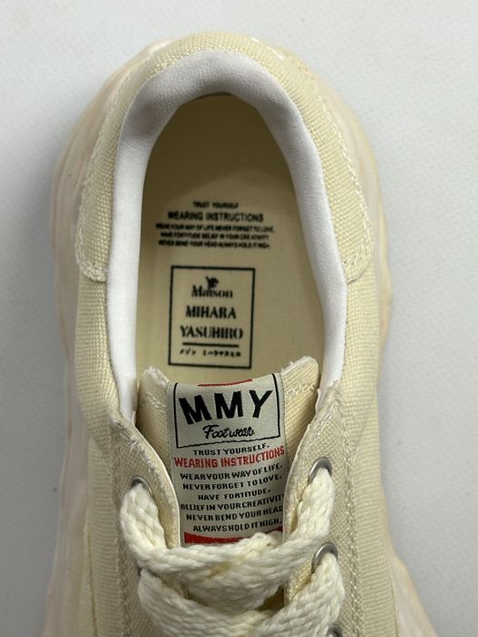 MMY Blakey Maison Mihara Yasuhiro 43 38 кеди білі кеды белые бежевые