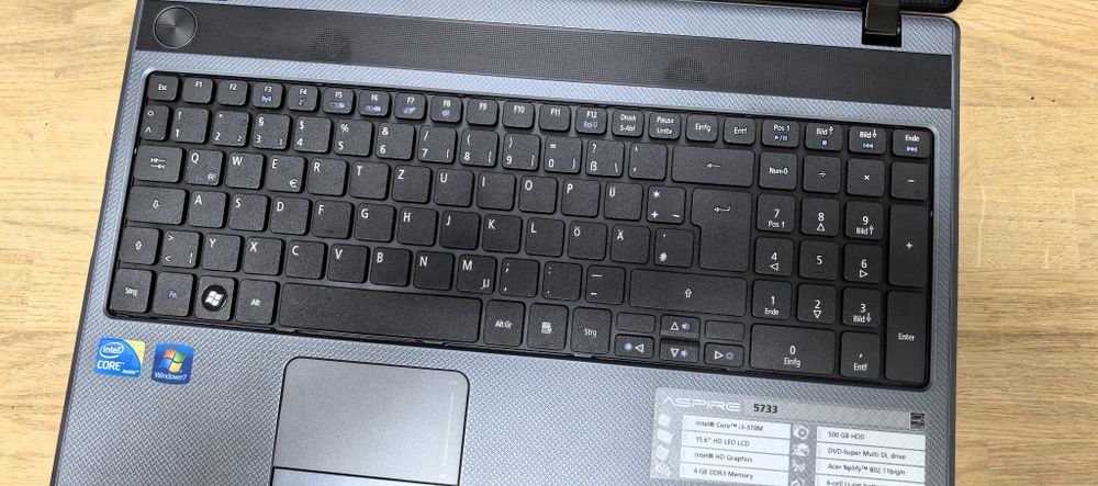 Ноутбук Acer Aspire 5733/i3-370m/Ram 4Gb DDR3 /HDD no /Бж +