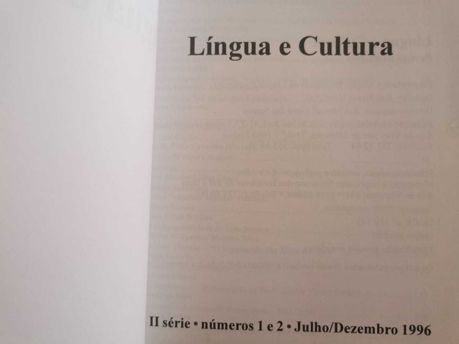 Revistas Língua e Cultura - Nº 1 a 6