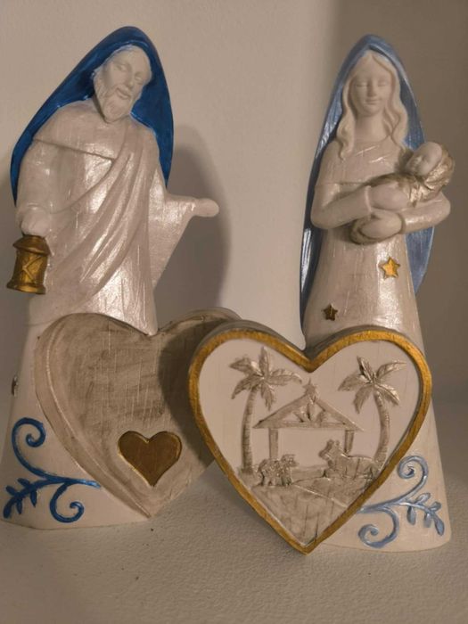 Presépio / Sagrada Família - em marfinite - novo