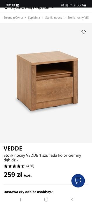 Szafka nocna Jysk VEDDE
